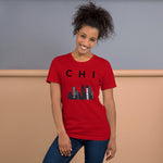 Chi Town Skyline Chicago City Short-Sleeve Woman T-Shirt