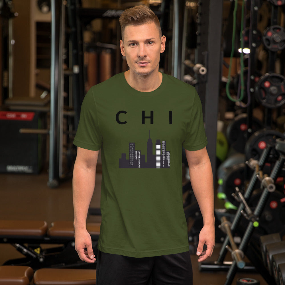 CHI-TOWN Chicago Skyline Short-Sleeve Men's Premium T-Shirt