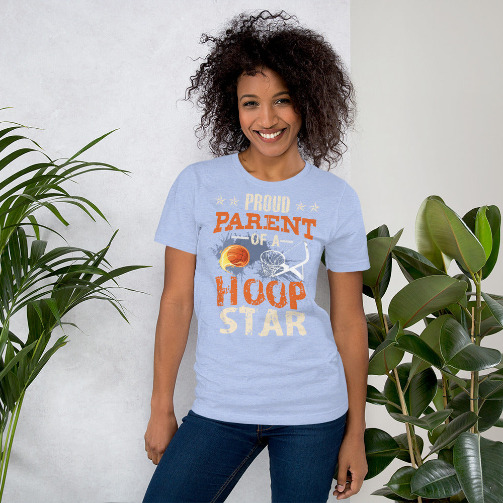 Proud Parent of a Hoop Star School Sports Basketball Short-Sleeve Premium T-Shirt