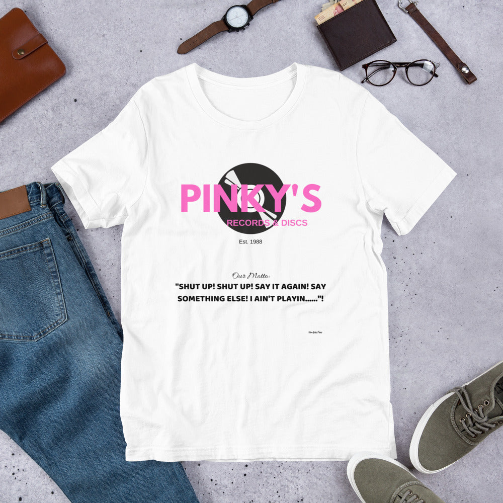 Funny Parody - Friday's Pinky's Records & Discs Short-Sleeve Unisex T-Shirt