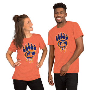 Chicago Sports Football Dripping Bear Claw Short-Sleeve Unisex T-Shirt