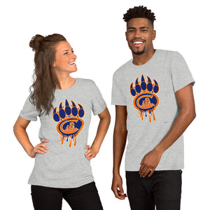 Chicago Sports Football Dripping Bear Claw Short-Sleeve Unisex T-Shirt