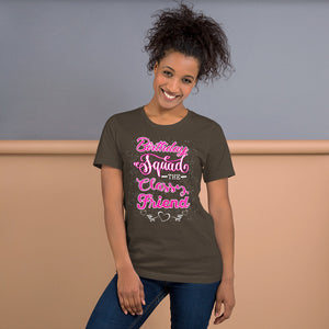 Birthday Squad - Classy Friend Short Sleeve Jersey T-Shirt with Tear Away Label