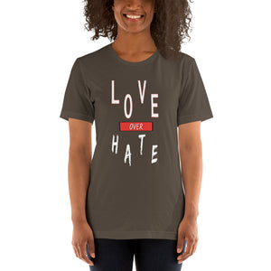 Inspirational Love over Hate Unisex T-Shirt