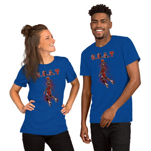 #23 G.O.A.T Chicago Basketball Dunk Short-Sleeve Unisex T-Shirt