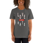 Inspirational Love over Hate Unisex T-Shirt