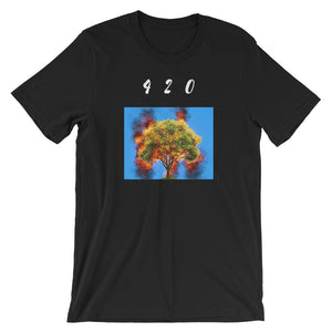 420 Burning Trees Canibus Weed Marijuana Premium T-Shirt