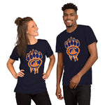 Chicago Sports Football Dripping Bear Claw Short-Sleeve Unisex T-Shirt