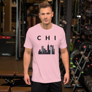 CHI-TOWN Chicago Skyline Short-Sleeve Men's Premium T-Shirt