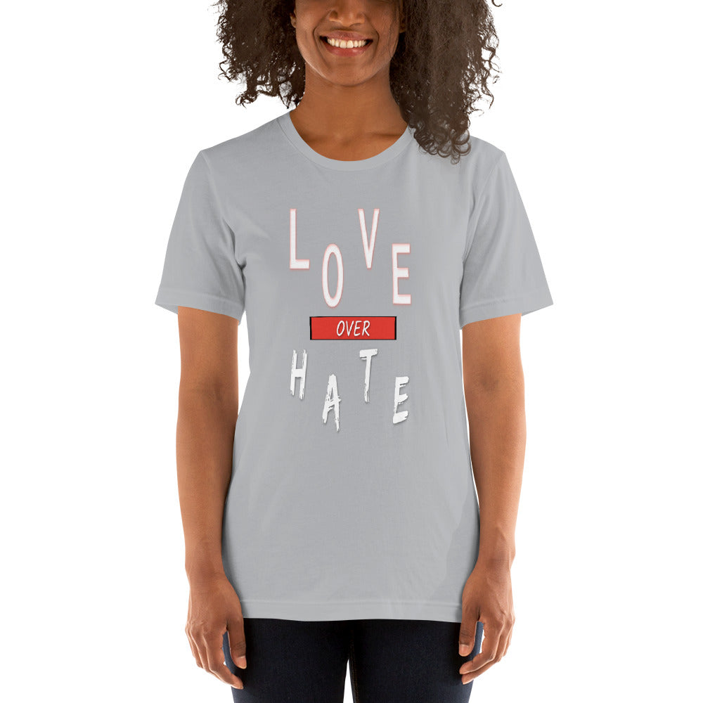 Inspirational Love over Hate Unisex T-Shirt